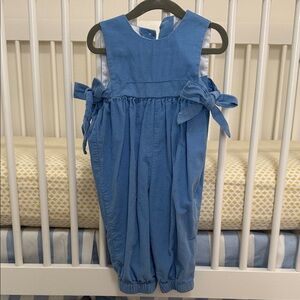 French Blue Cordoury Romper